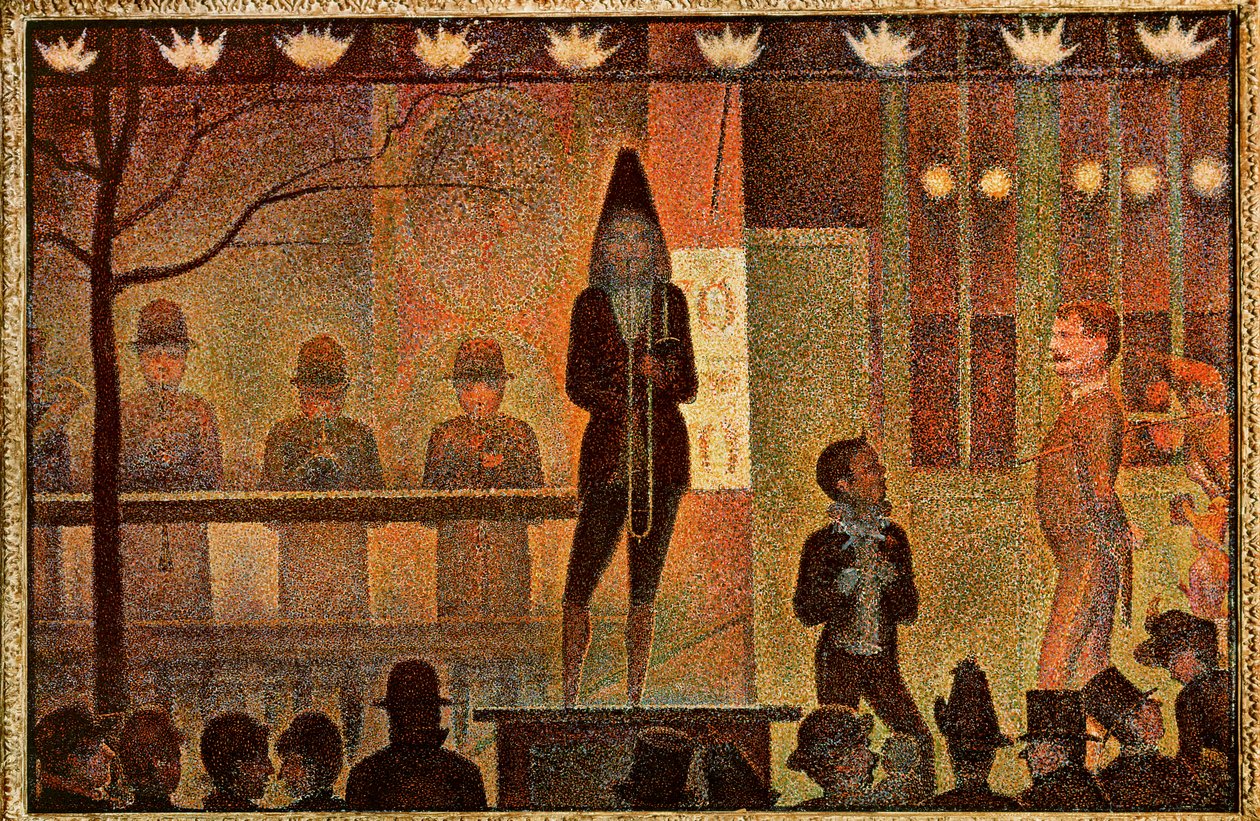 La Parade - Invitation to the side-show (pintura sobre lienzo) de Georges Pierre Seurat