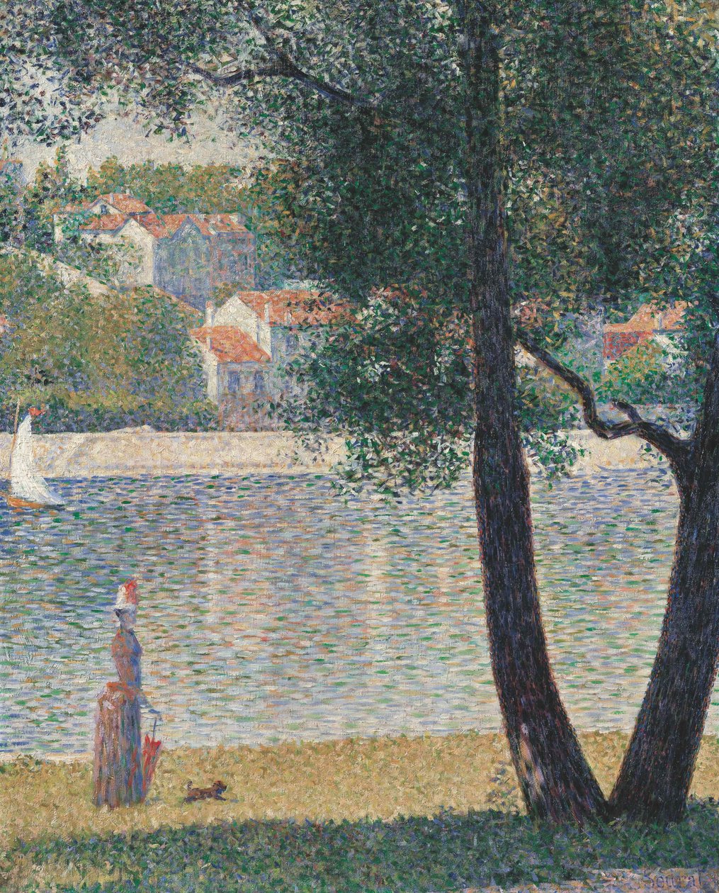 La Seine à Courbevoie, 1885 de Georges Pierre Seurat
