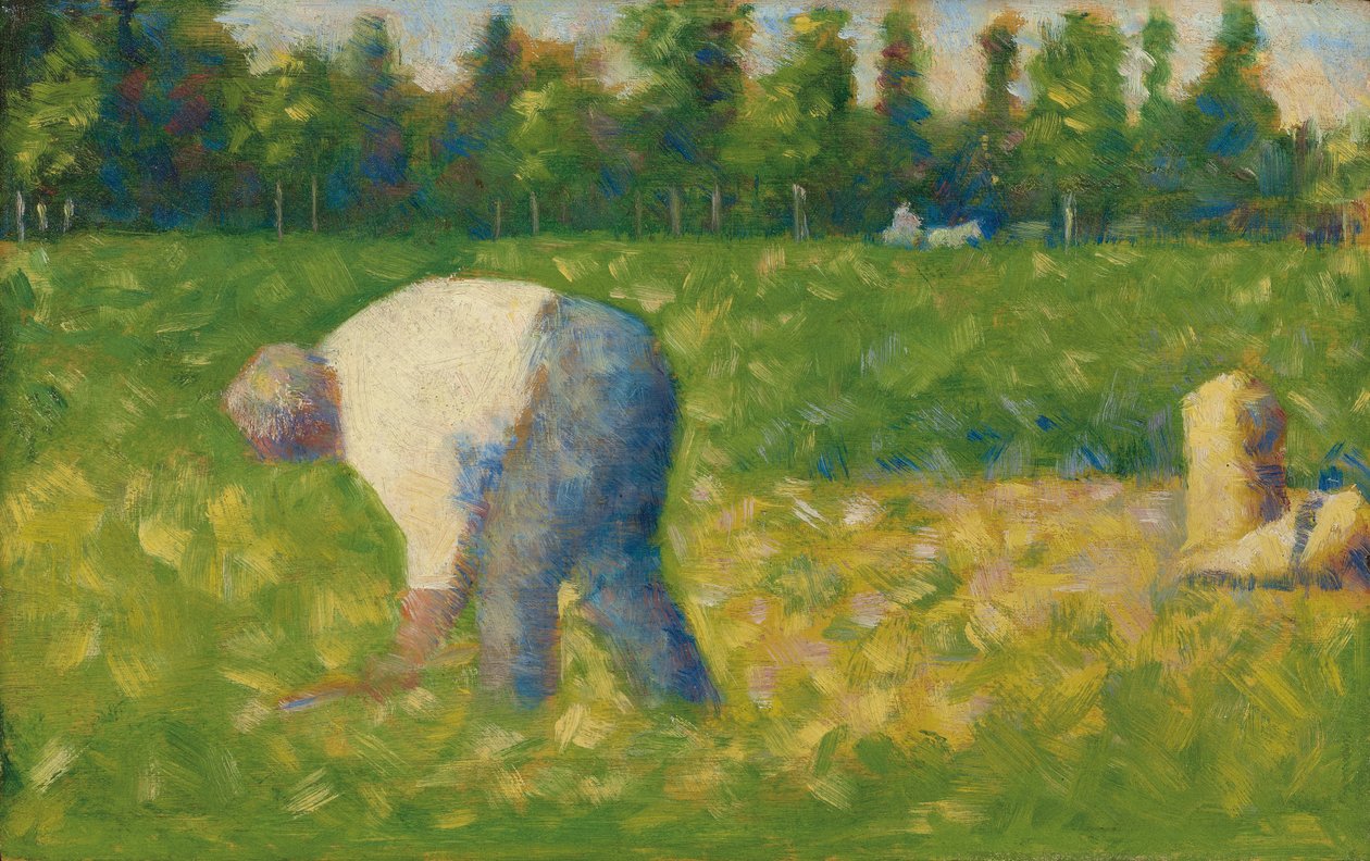 Campesino trabajando; Paysan travaillant, 1882-1883 de Georges Pierre Seurat