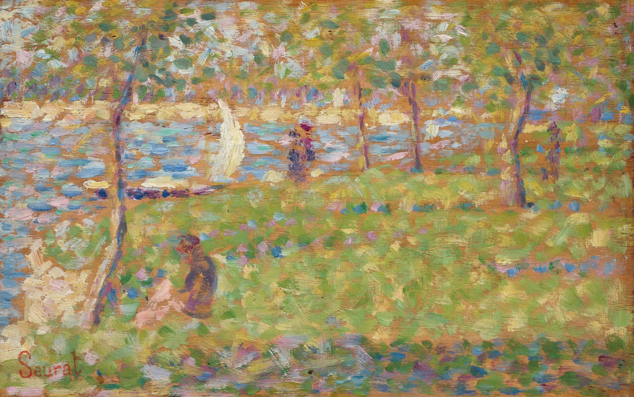 Estudio para La Grande Jatte, 1884-1885 de Georges Pierre Seurat