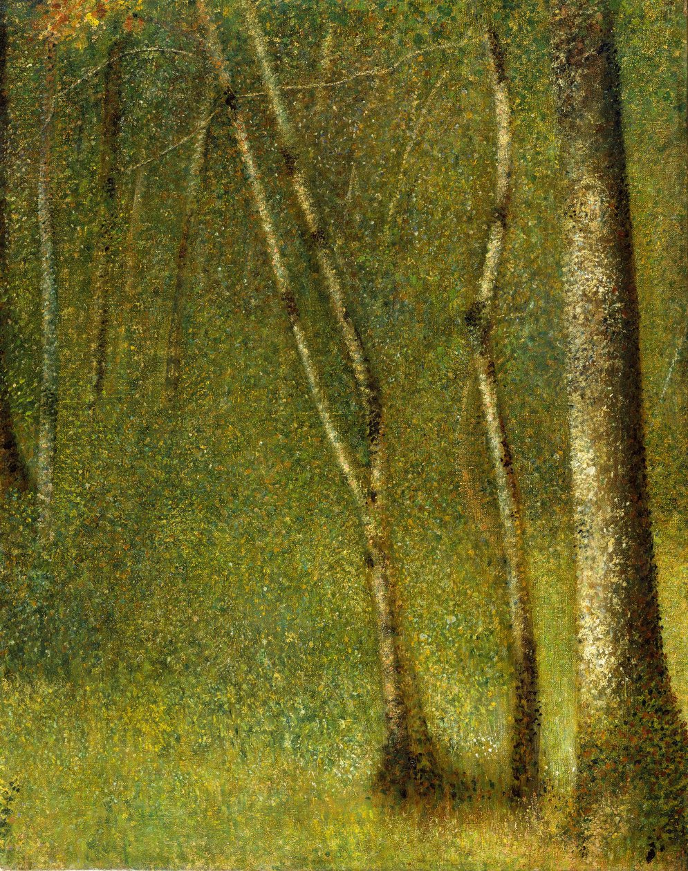 El bosque en Pontaubert, 1881 de Georges Pierre Seurat