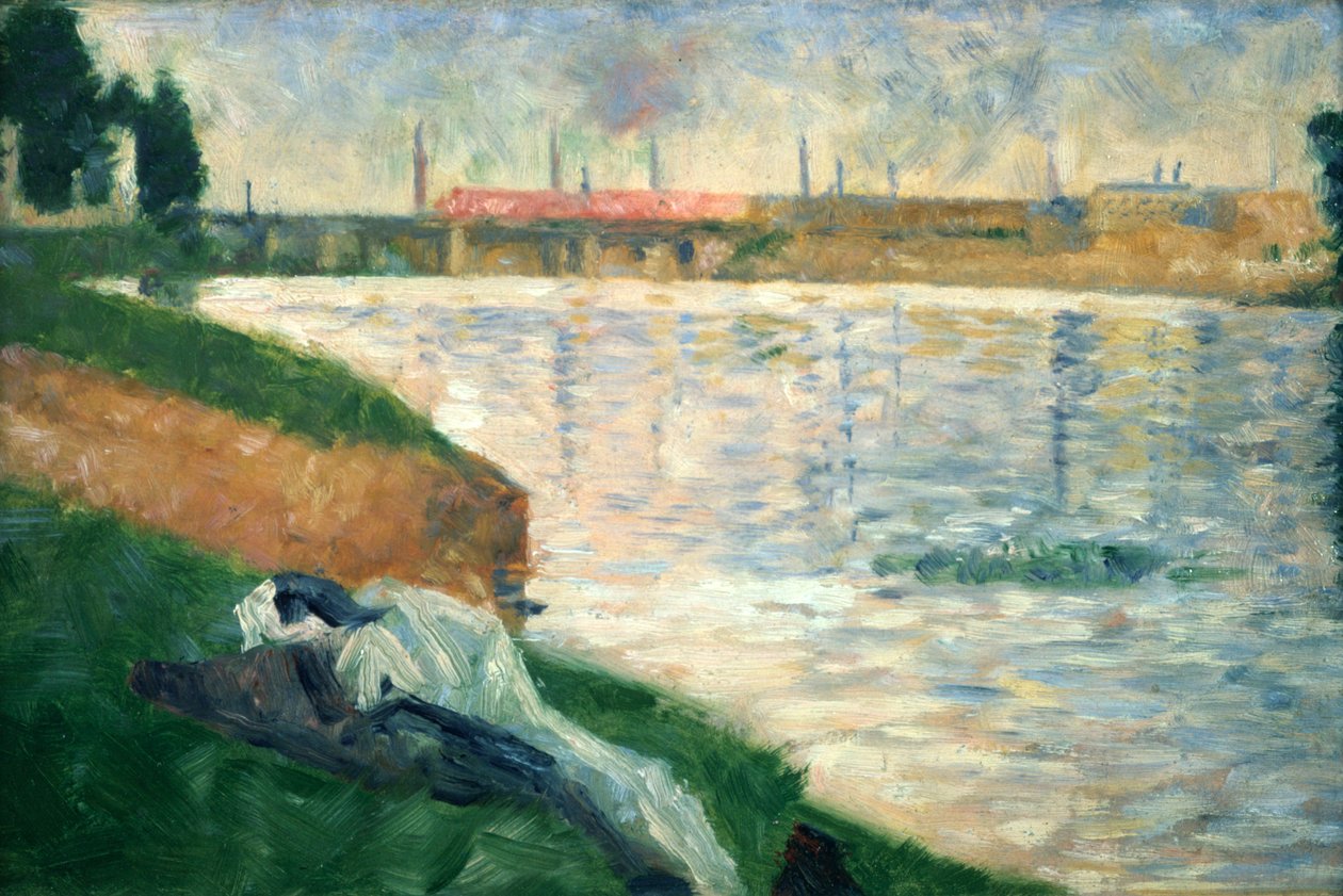 Ropa sobre la hierba, 1883 de Georges Pierre Seurat