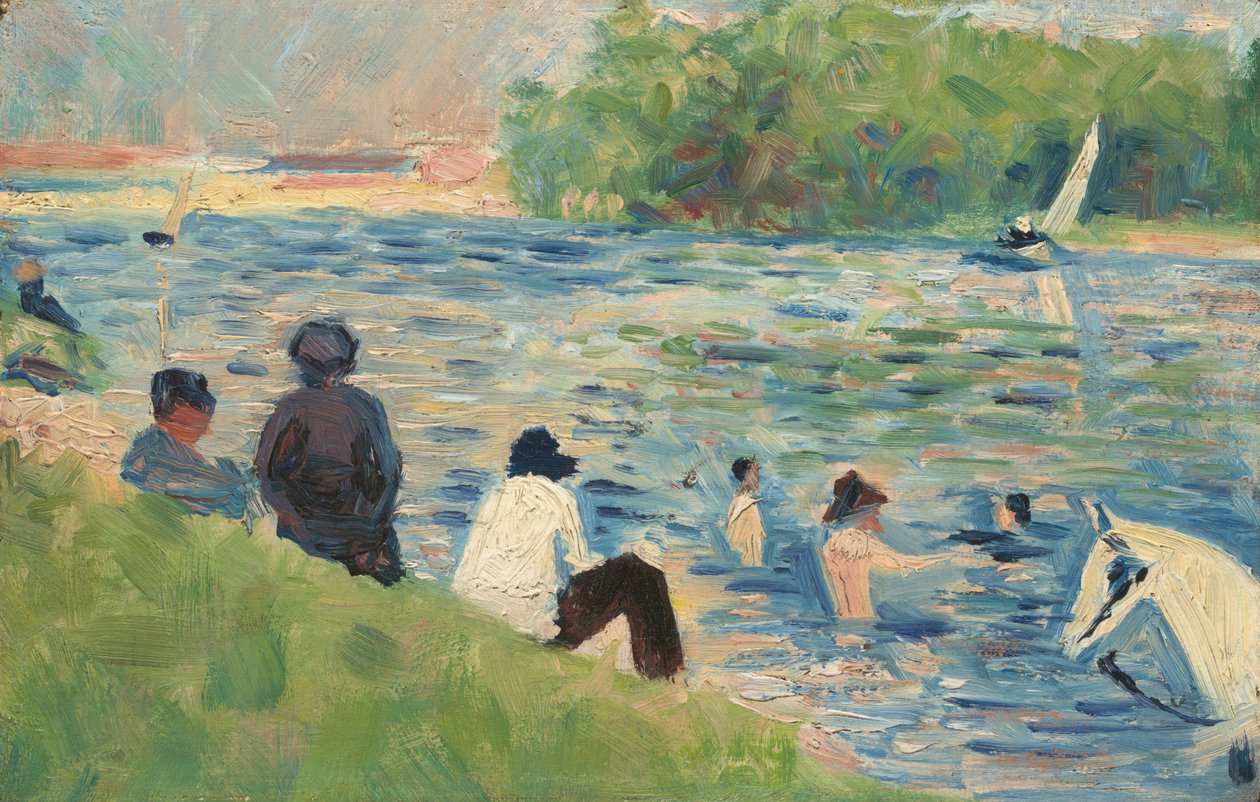 Bañistas (Estudio para "Bañistas en Asnières") de Georges Seurat