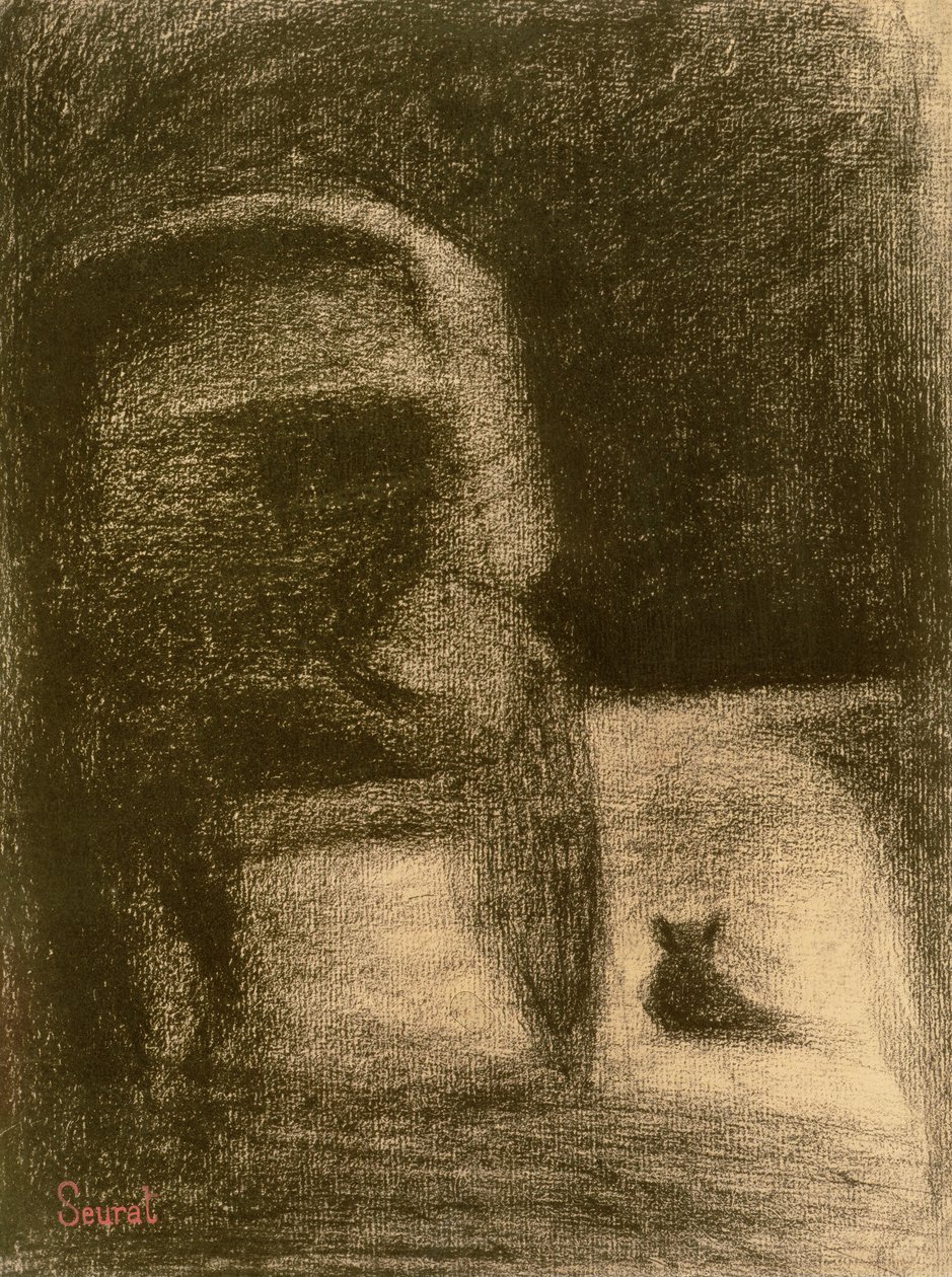 Carruaje y perro, c.1882-84 de Georges Seurat