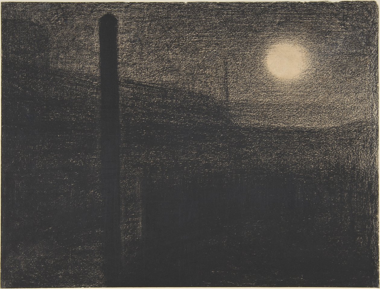 Courbevoie: fábricas a la luz de la luna de Georges Seurat