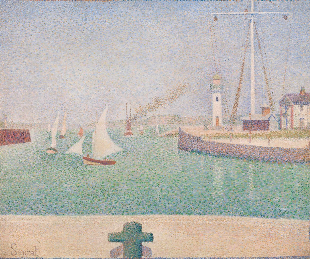 Entrada del puerto de Honfleur de Georges Seurat