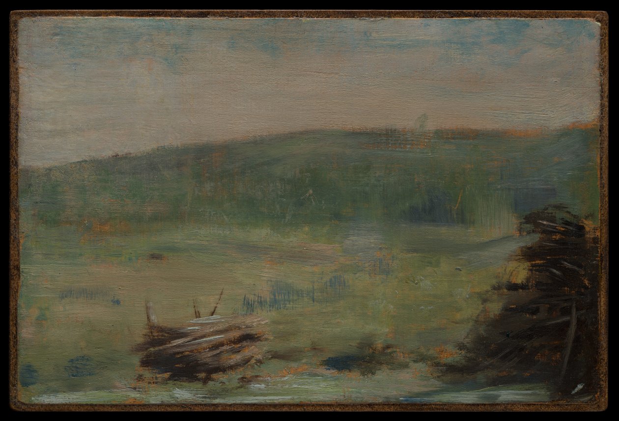 Paisaje en Saint-Ouen de Georges Seurat