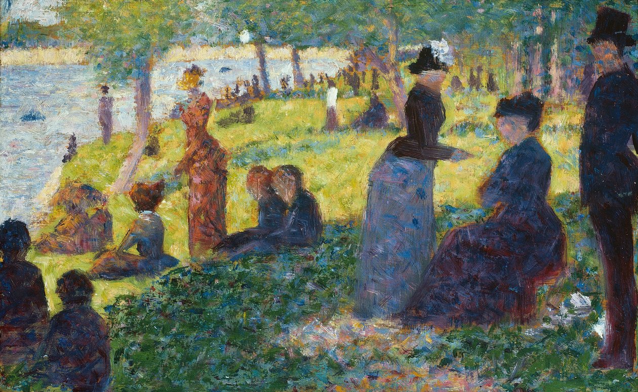 Boceto al óleo para "Un domingo en La Grande Jatte — 1884" de Georges Seurat