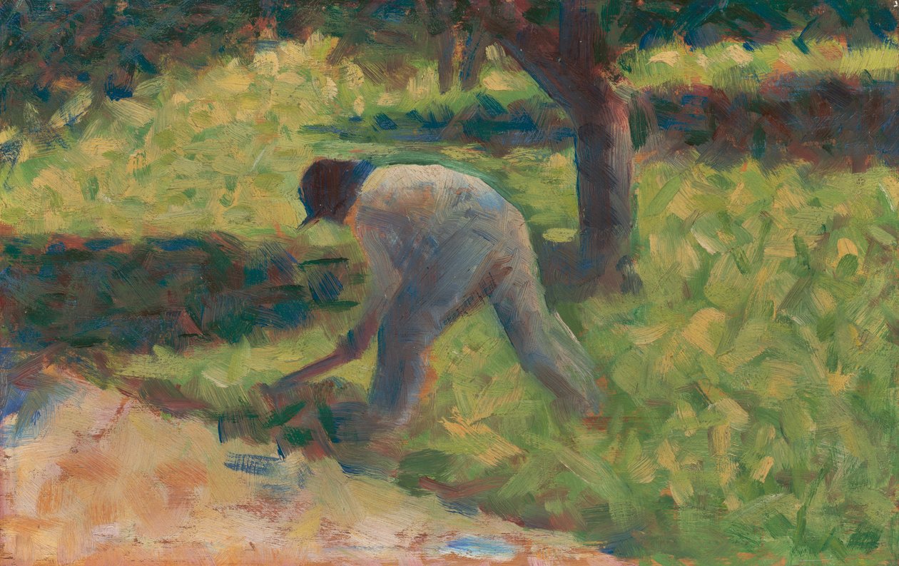 Campesino con azada de Georges Seurat