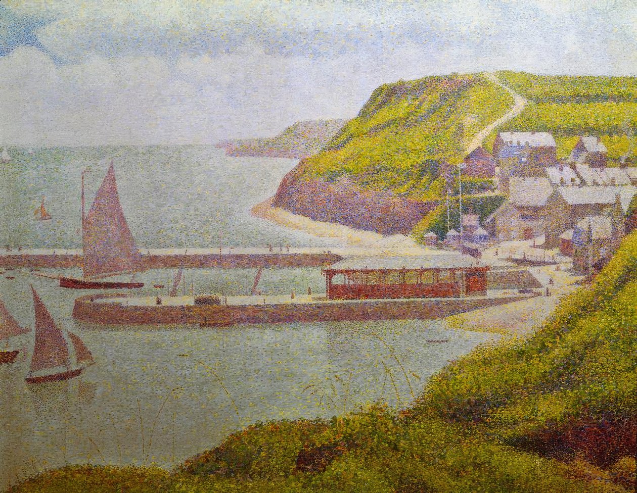 Porten-Bessin, puerto exterior, marea alta (Calvados) de Georges Seurat