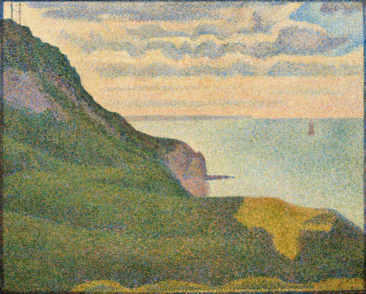 Paisaje marino en Port-en-Bessin, Normandía de Georges Seurat