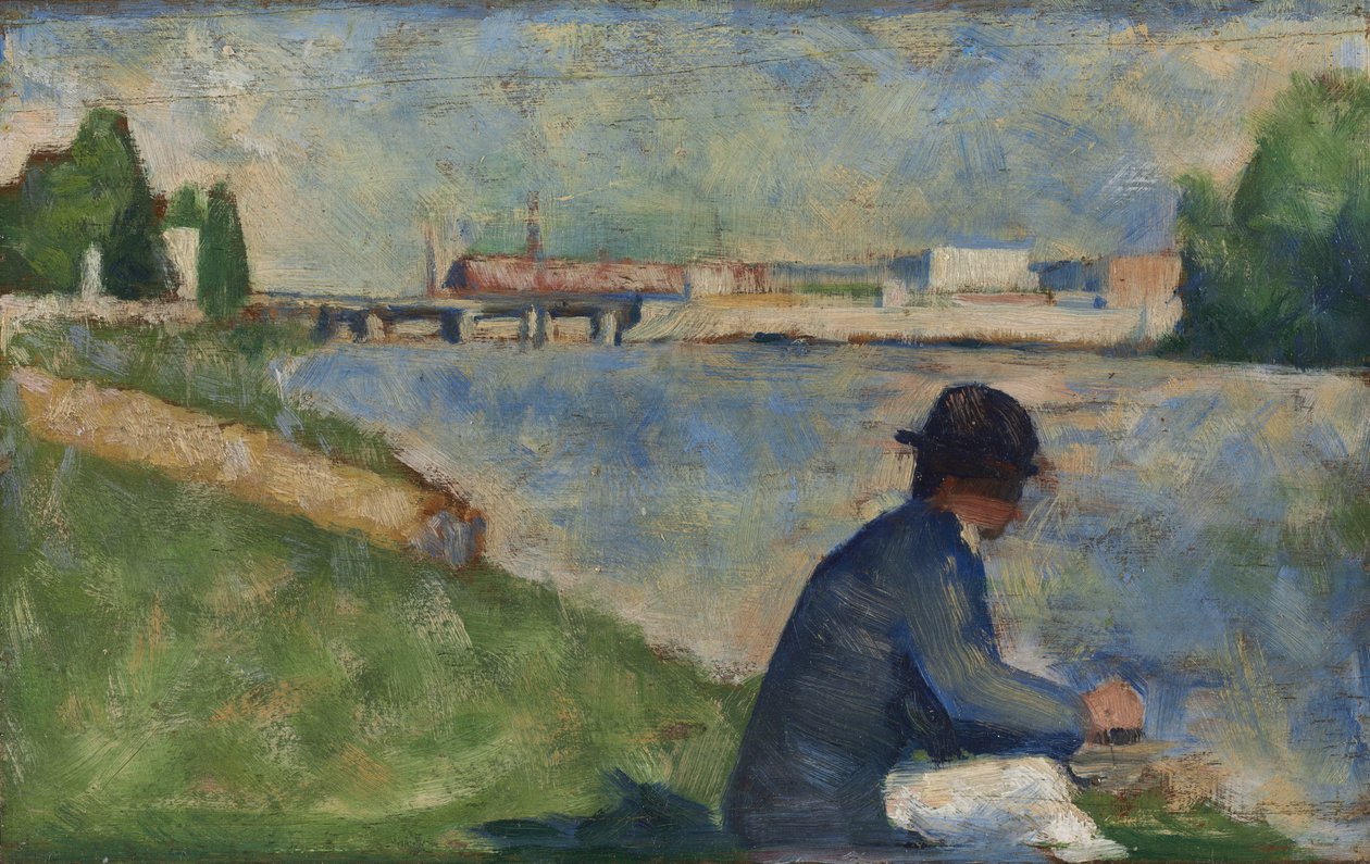 Estudio para "Bañistas en Asnières" de Georges Seurat