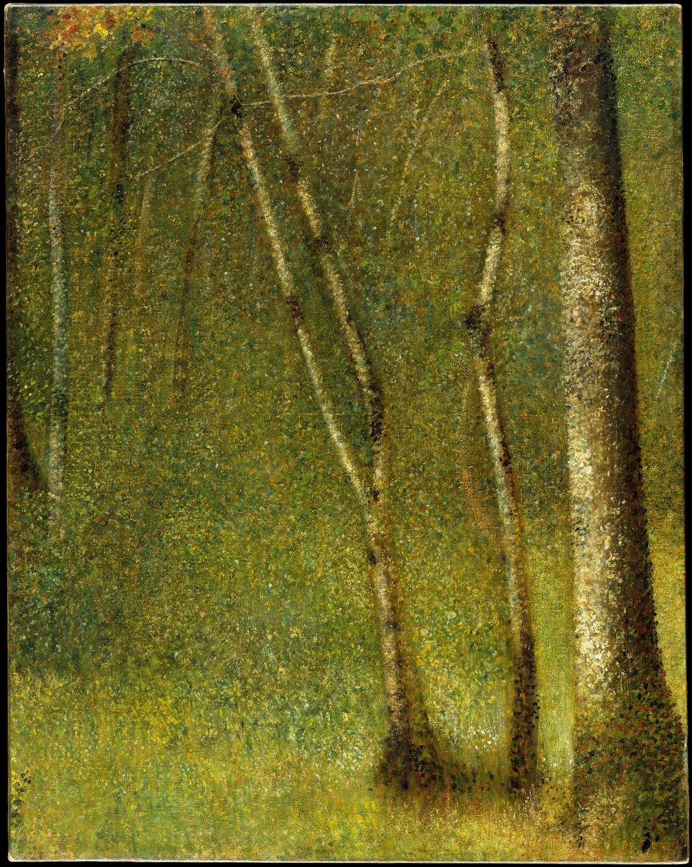 El bosque de Pontaubert de Georges Seurat