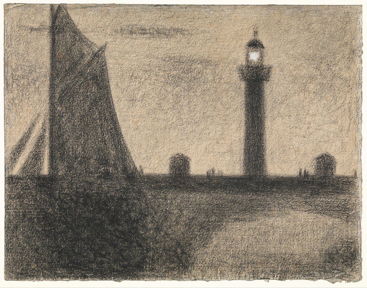 El faro de Honfleur de Georges Seurat