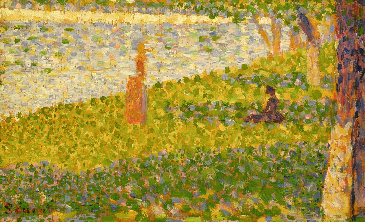 Mujeres en la Orilla del Río, estudio para La Grande Jatte, c.1885-86 de Georges Seurat