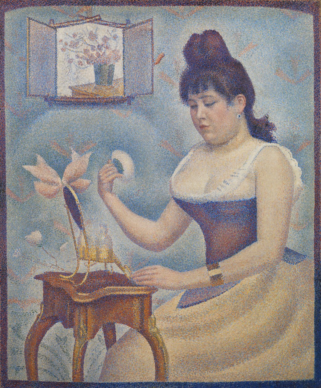 Joven mujer empolvándose, c.1888-90 de Georges Seurat