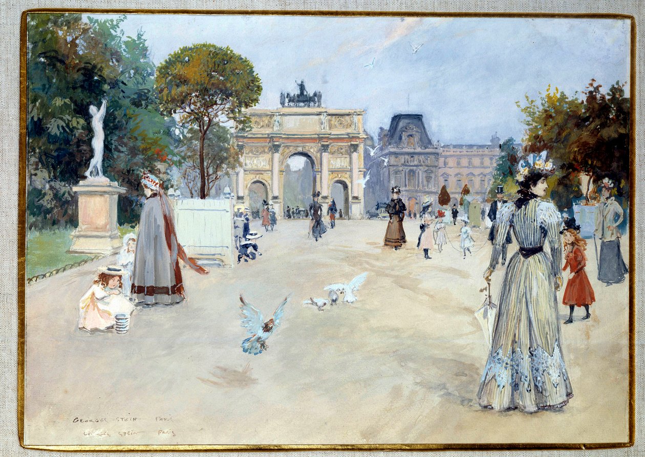 Vista del Jardín de las Tullerías en París de Georges Stein