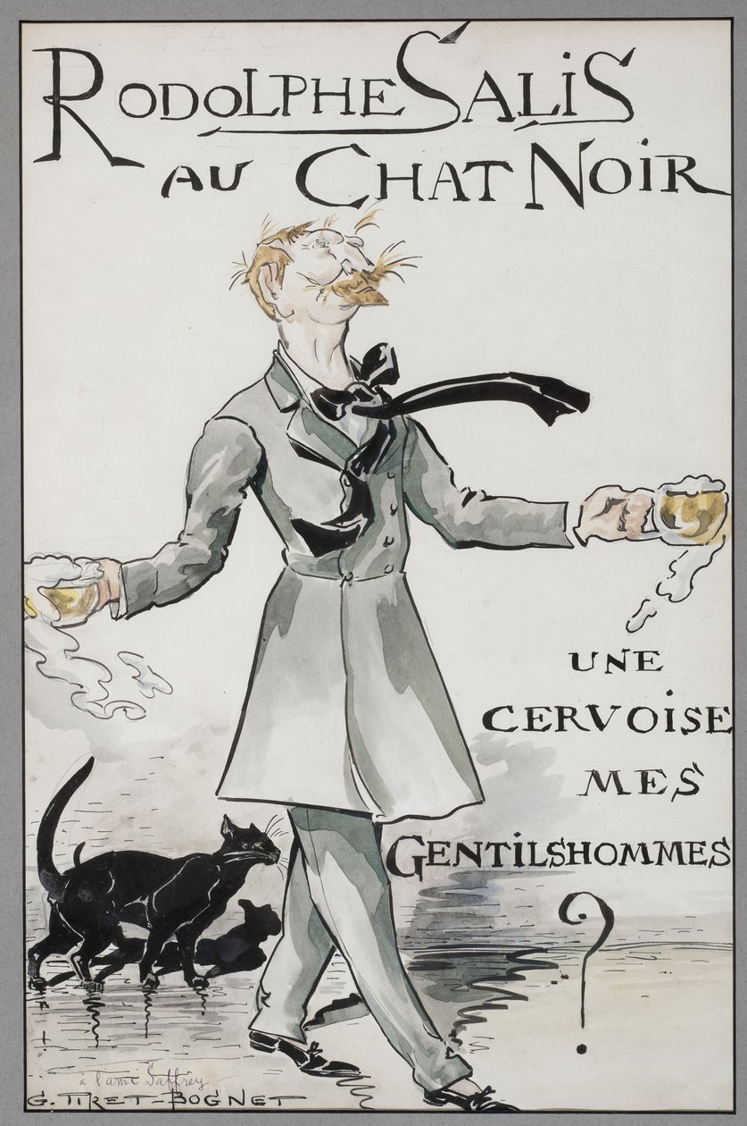 Rodolphe Salis en el Chat Noir de Georges Tiret Bognet