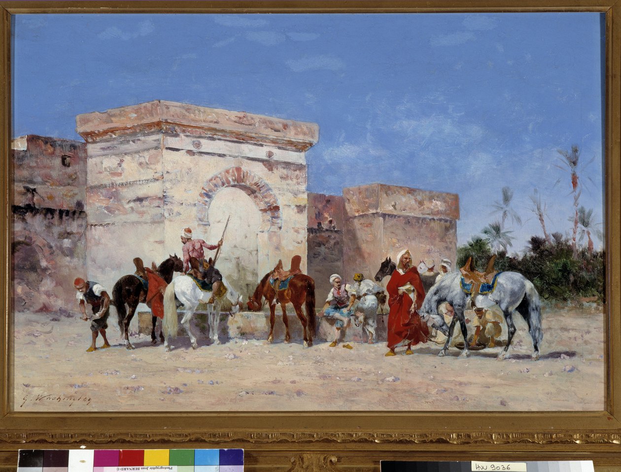 Sin título La ruptura tiene la fuente de un oasis en el desierto. Pintura de Georges Washington (1827-1910) Mención obligatoria: Colección fundación regards de Provence, Marsella de Georges Washington