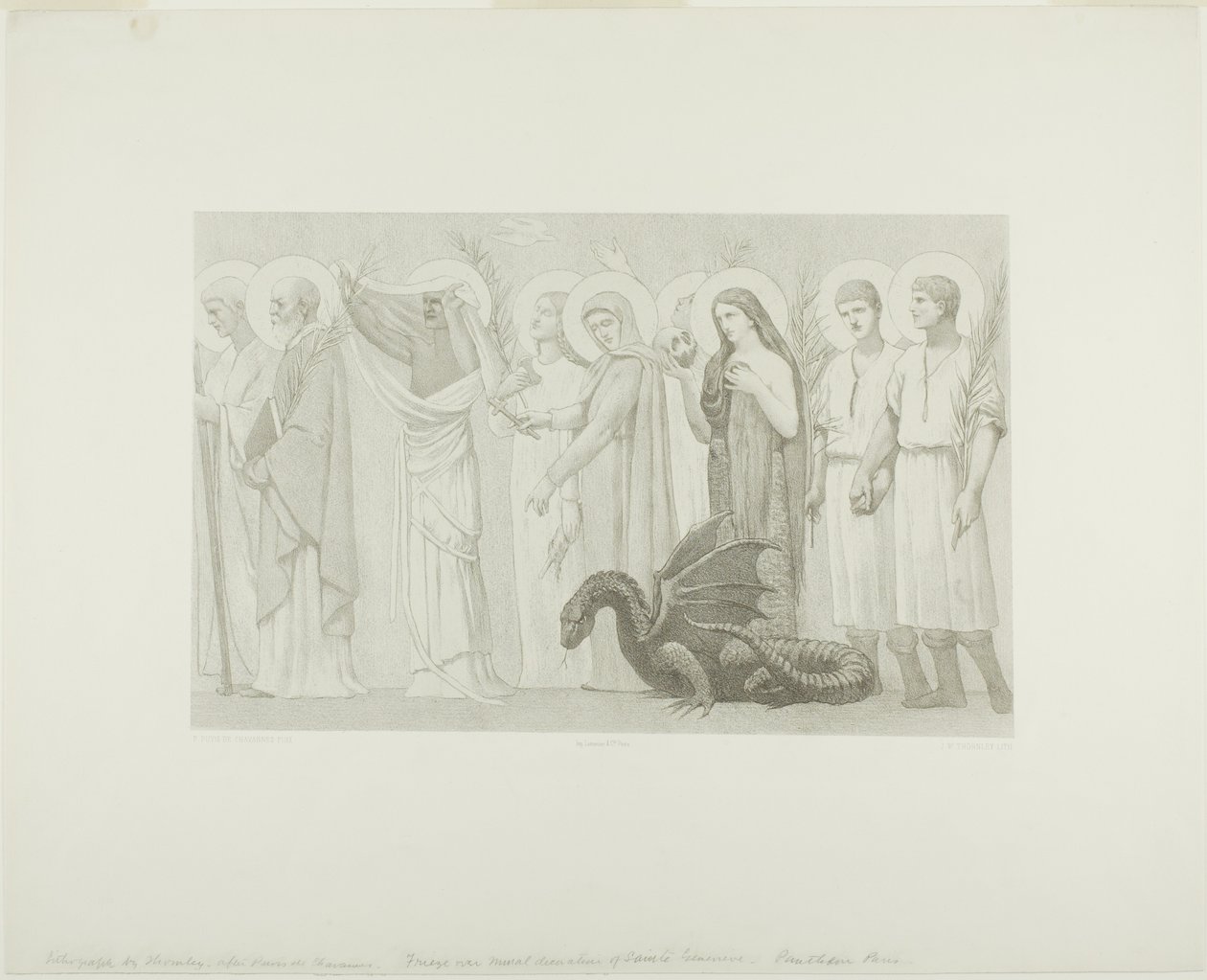 Vida pastoral de Santa Genoveva (panel derecho) de Georges William Thornley