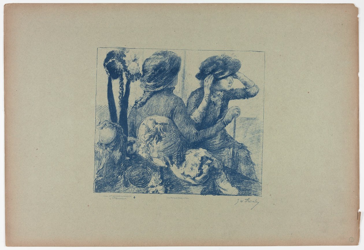 Mujeres en una sombrerería de Georges William Thornley