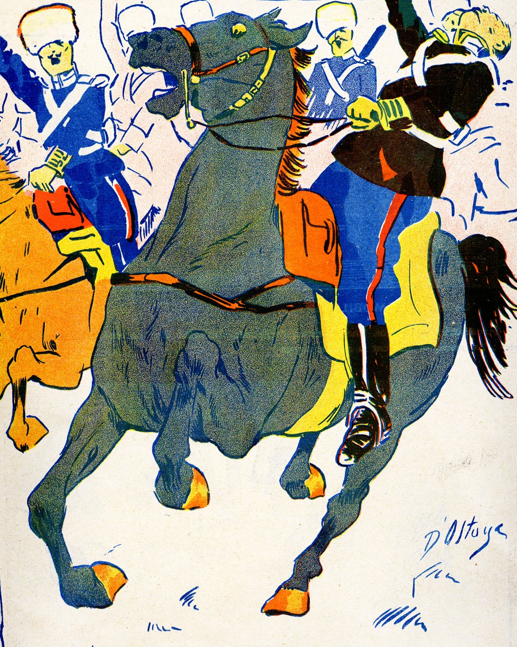 Bulgaria movilizando sus tropas para la guerra, 1908 de Georges d 1878 1937 Ostoya