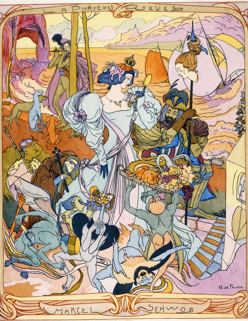 Panel central de un tríptico ilustración del libro 