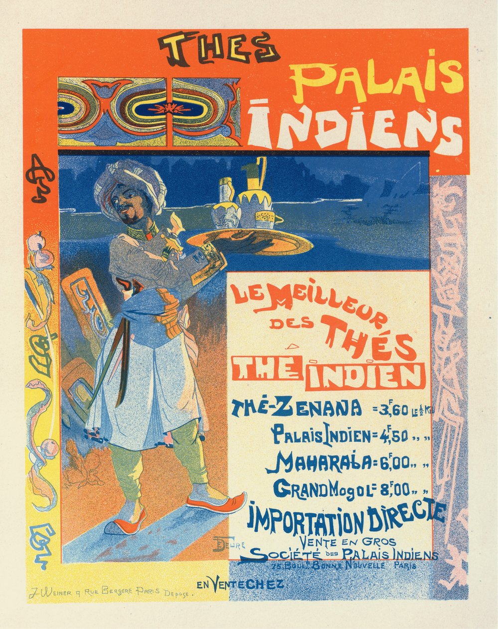 Thés du Palais Indien, c. 1900 de Georges de . Feure