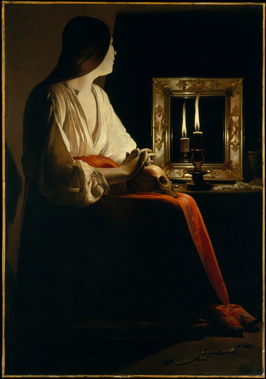  María Magdalena penitente (Magdalene Wrightsman) de Georges de La Tour