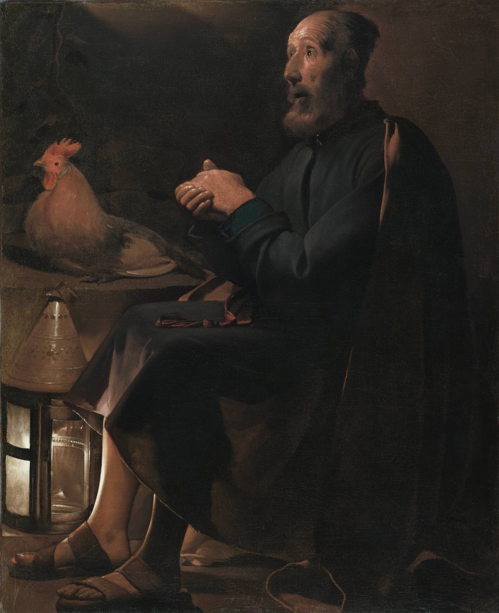 Francés: Les larmes de Saint-Pierre Saint Peter Repentant de Georges de La Tour