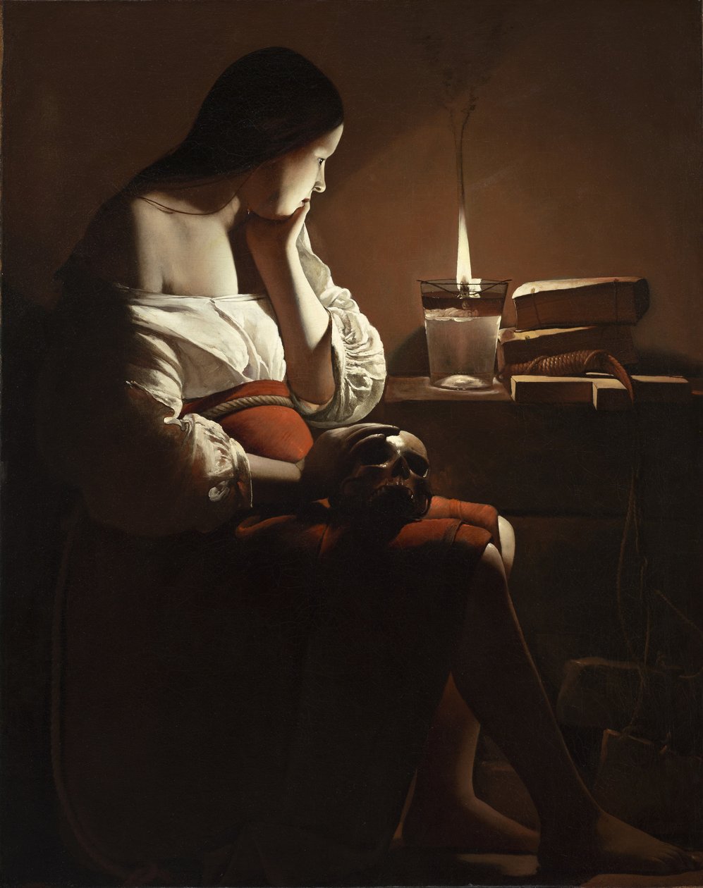 Georges de La Tour - La Magdalena con la llama humeante, hacia 1635-37 de Georges de La Tour