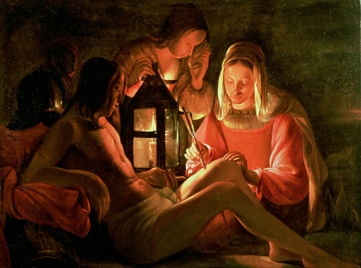 San Sebastián atendido por la Santa Mujer de Georges de La Tour