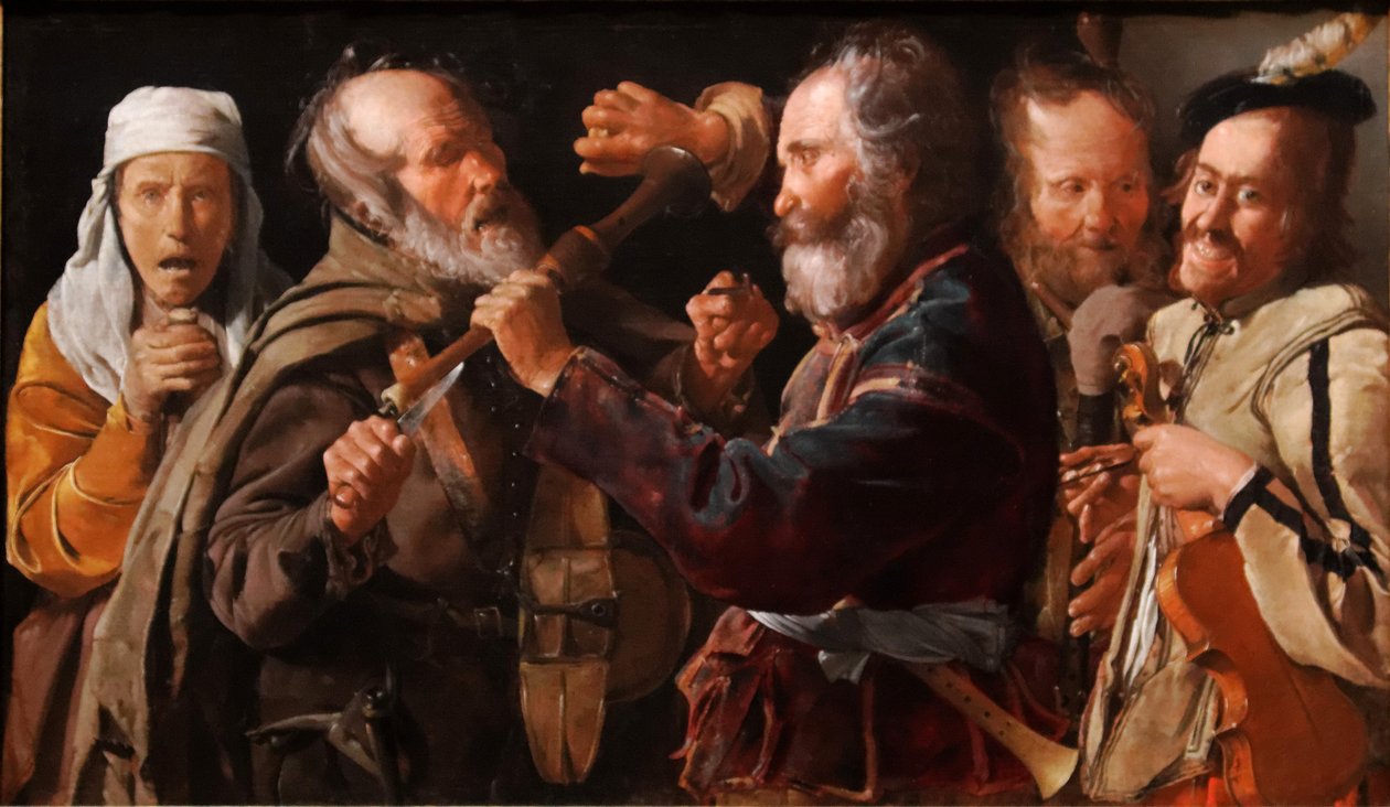 La pelea de los músicos de Georges de La Tour