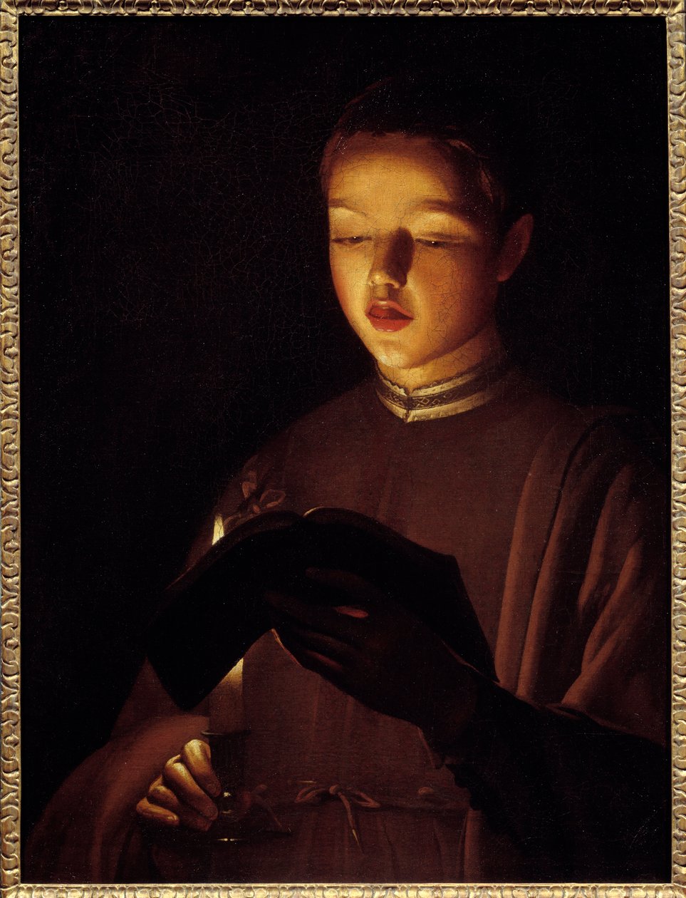 El joven cantante. Pintura de Georges De La Tour (1593-1652) de Georges de La Tour