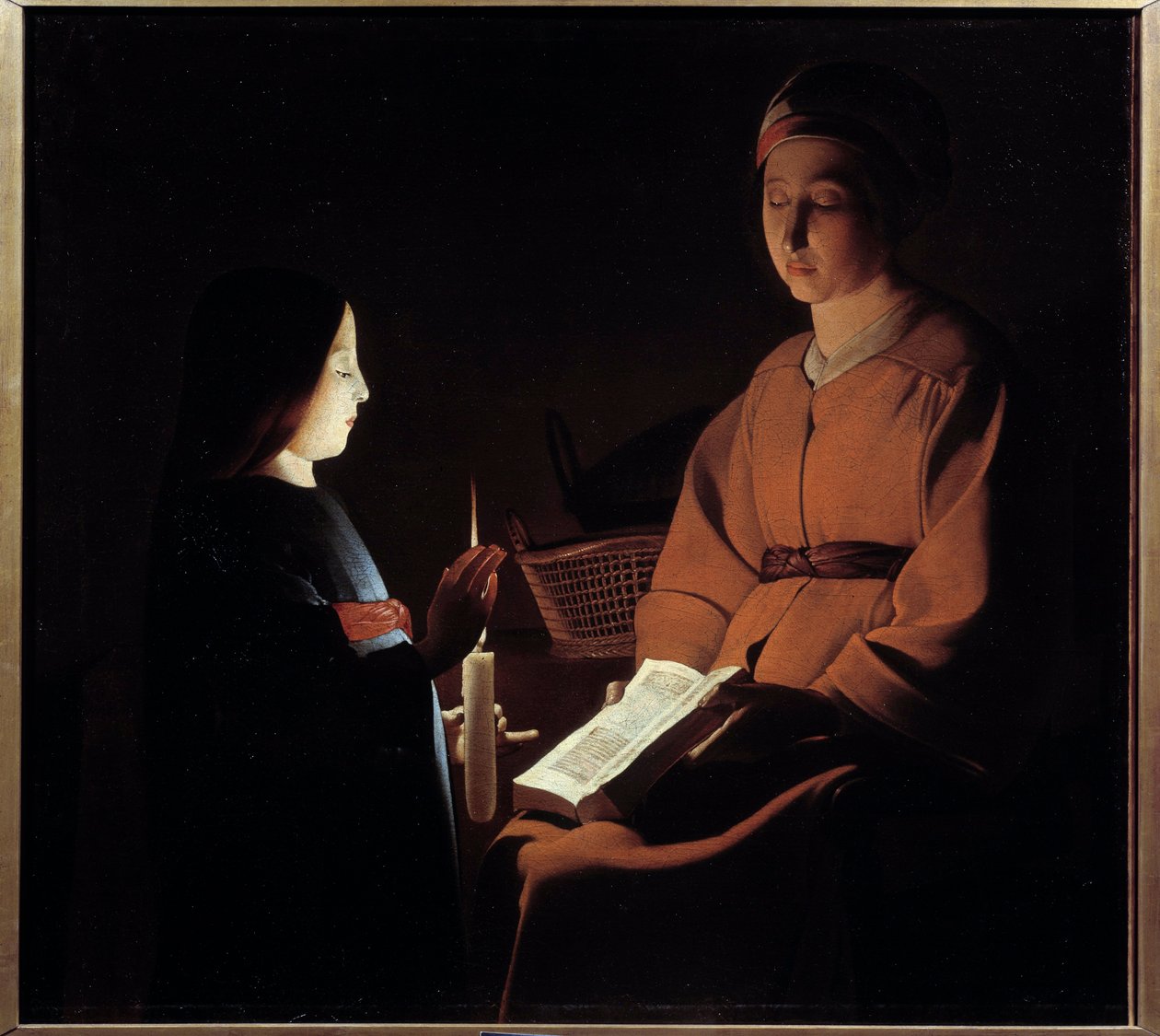 Educación de la Virgen. Pintura de Georges De La Tour (1593-1652) de Georges de la (after) Tour