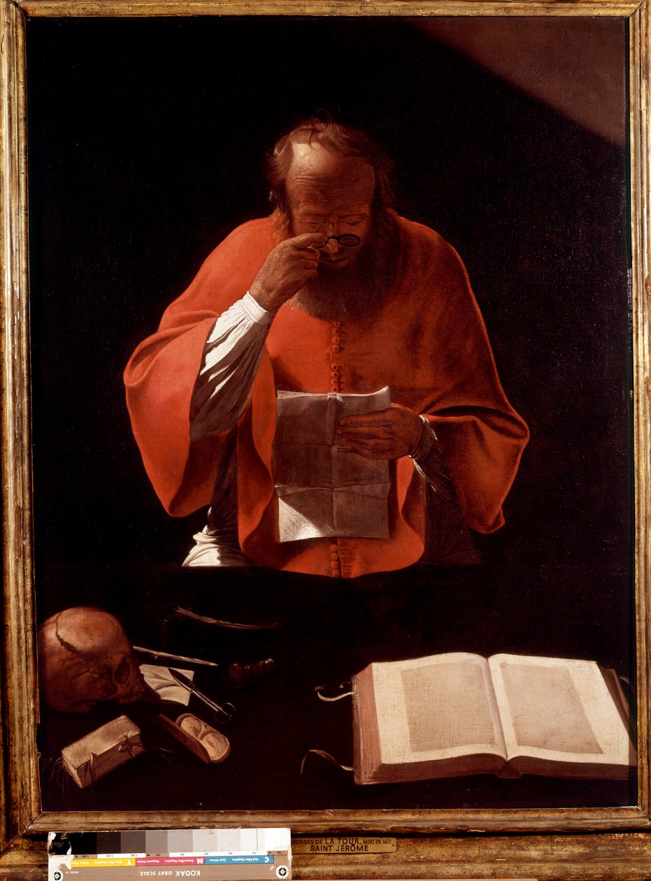 Representación de San Jerónimo leyendo - Pintura de Georges de La Tour de Georges de La Tour
