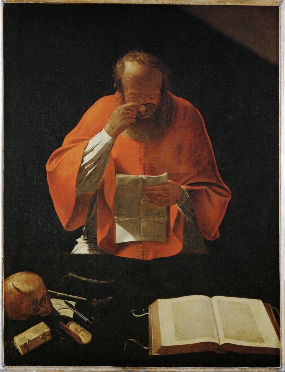 San Jerónimo lisant - San Jerónimo leyendo ... de Georges de La Tour