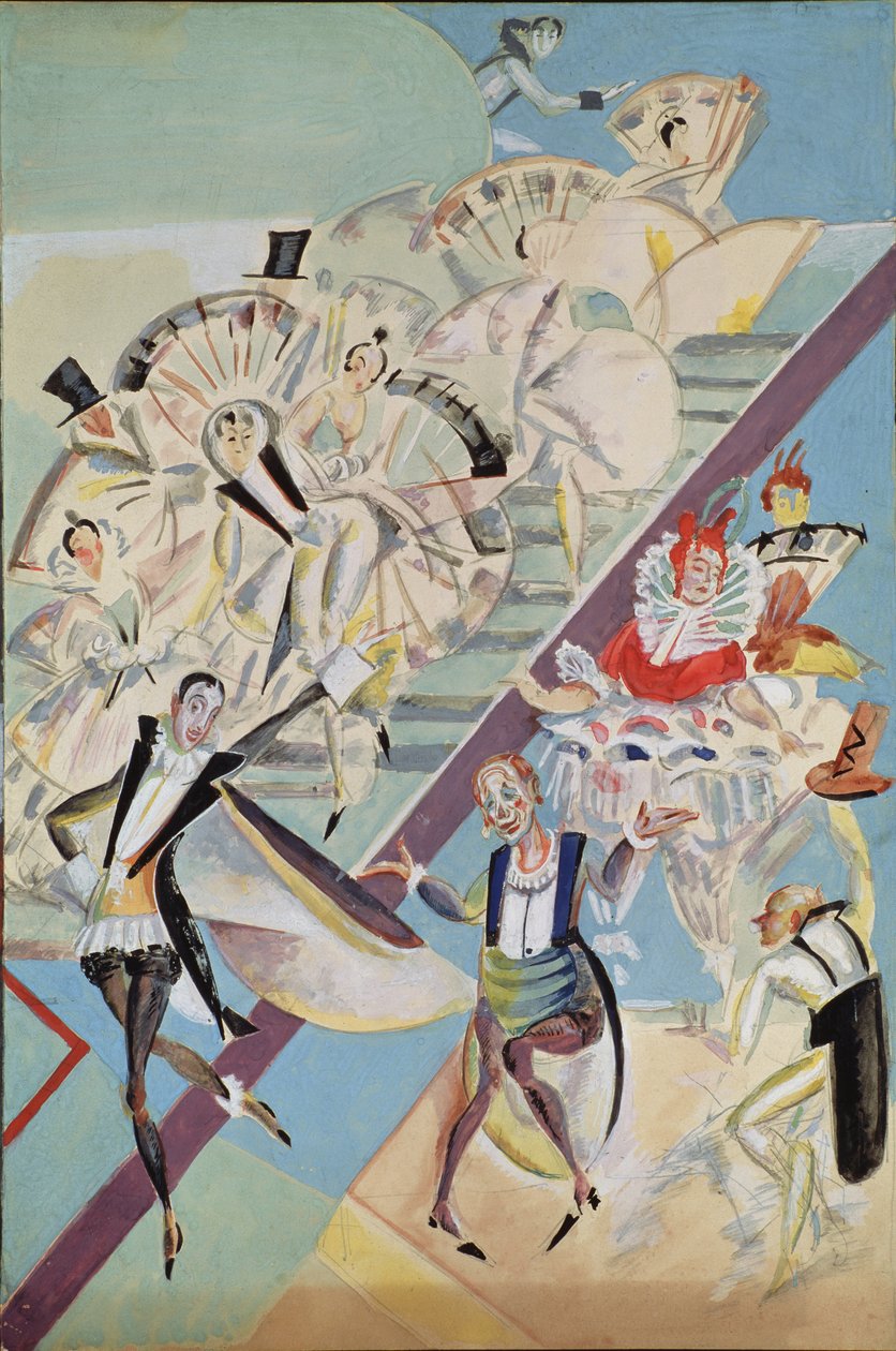 Diseño de escenario para la opereta Girofle-Giroflia de Ch. Lecocq, 1922 de Georgy Bogdanovich Yakulov
