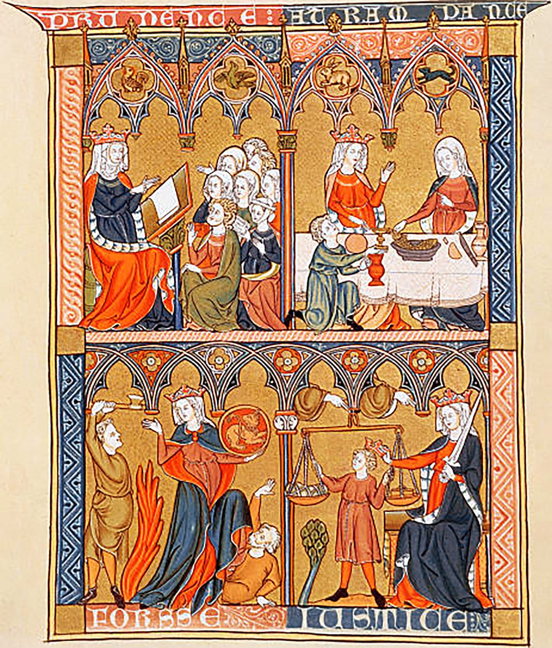 4 Virtudes cardinales de Somme le Roi por el dominico Fray Laurent, c 1290-1300 (48292049006) de Georgia Levan Ramishvili from Tbilisi