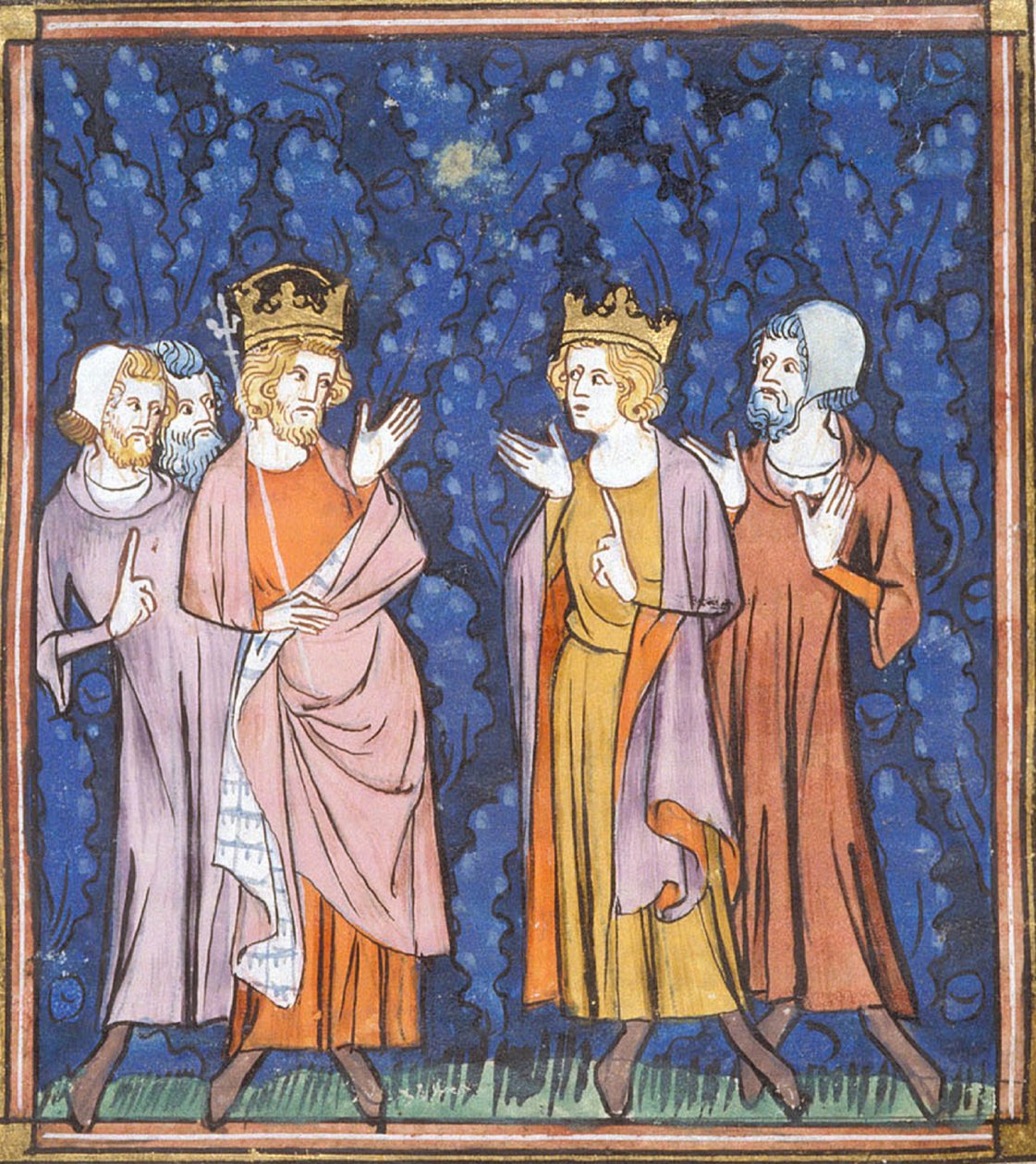 Carlomagno tomando consejo, de Chroniques de France ou de St Denis, siglo XIV (22528527080) de Georgia Levan Ramishvili from Tbilisi