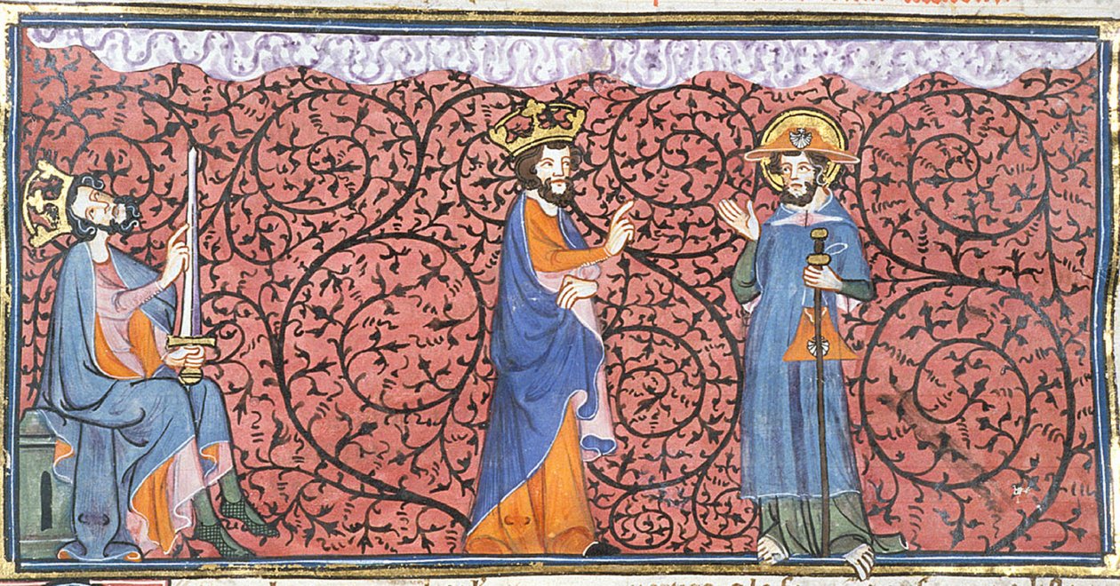 Visiones de Carlomagno de la Vía Láctea y de Santiago, de Chroniques de France ou de St Denis, siglo XIV (22690449466) de Georgia Levan Ramishvili from Tbilisi