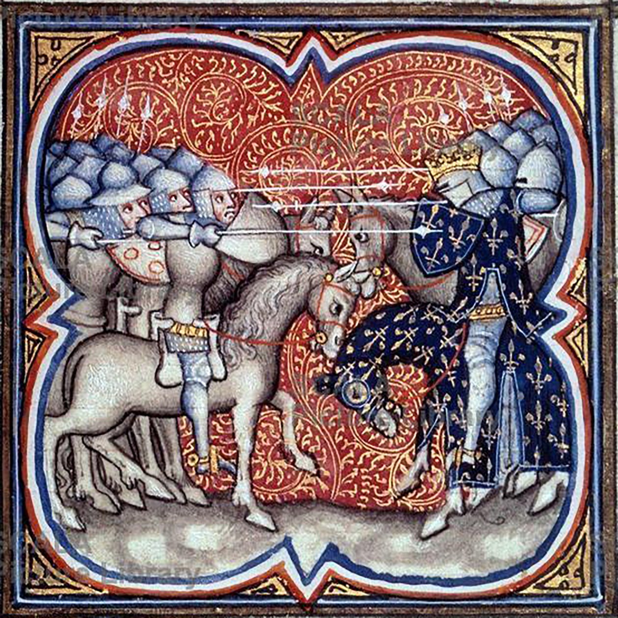 Carlos Martel luchando contra los sarracenos en Tours-Poitiers en 732, Grandes Crónicas de Francia (27408010460) de Georgia Levan Ramishvili from Tbilisi