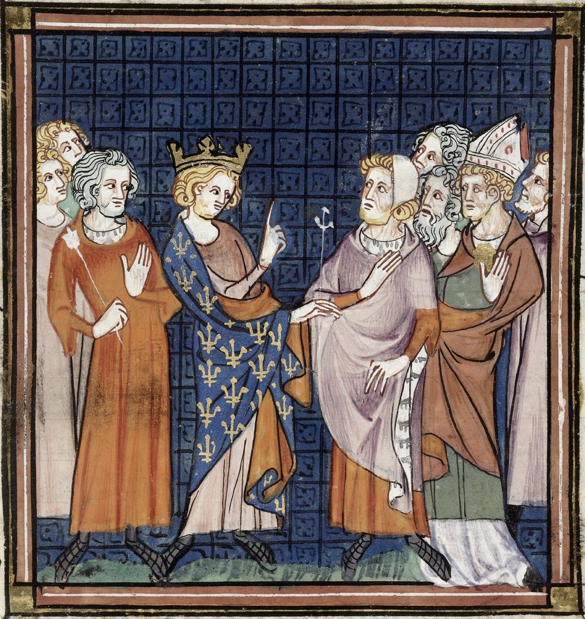 Consejo de Reims, Grandes chroniques de France, Royal 16 G VI f.258, c. 1332-1350 (22093699984) de Georgia Levan Ramishvili from Tbilisi