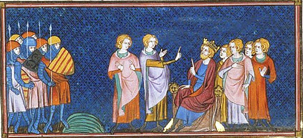 Enrique I de Inglaterra recibiendo a enviados franceses cerca de Gisors, Crónicas de Saint-Denis, 1332-50 (38750784602) de Georgia Levan Ramishvili from Tbilisi