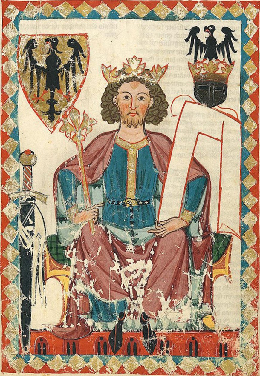 Enrique VI, emperador del Sacro Imperio Romano Germánico, Códice Manesse, ~1305-15 (34178450532) de Georgia Levan Ramishvili from Tbilisi
