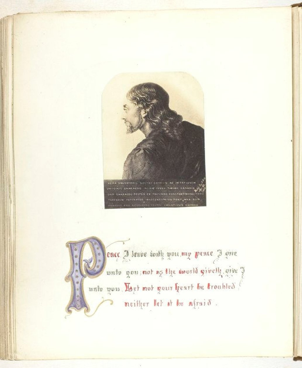 Sin título [ilustración de Jesús con cita bíblica], 1855-1868 de Georgina Cowper