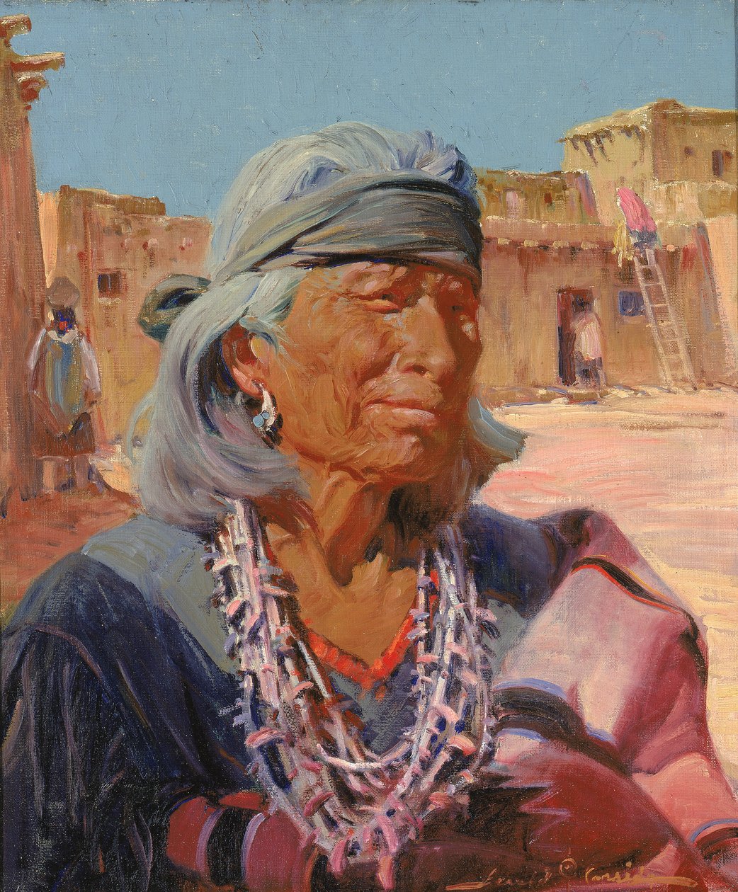 Viejo Hombre de Zuni, Sumo Sacerdote Cacique, 1924 de Gerald Cassidy