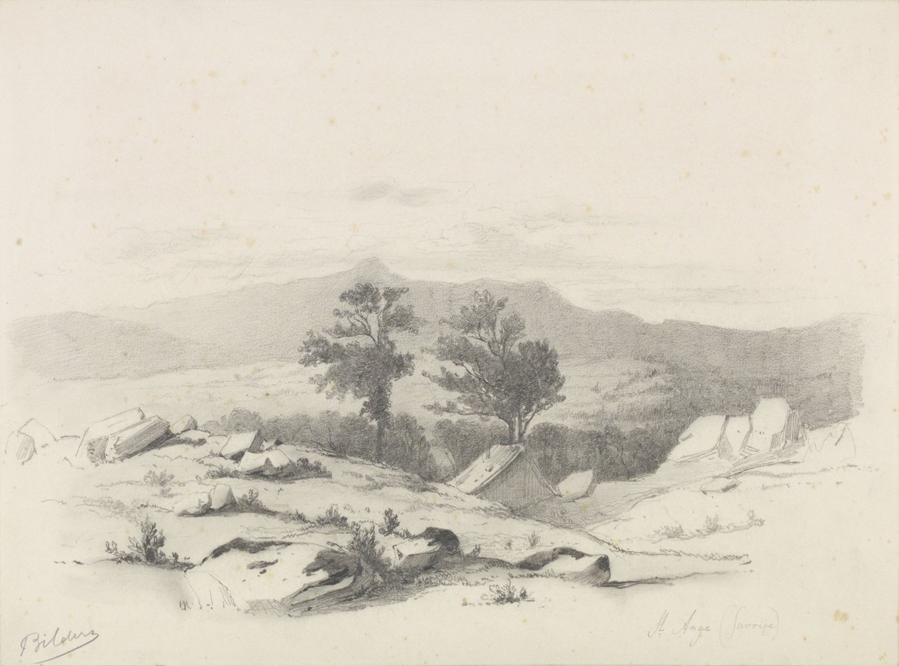 Vista del pueblo de St. Ange de Gerard Bilders