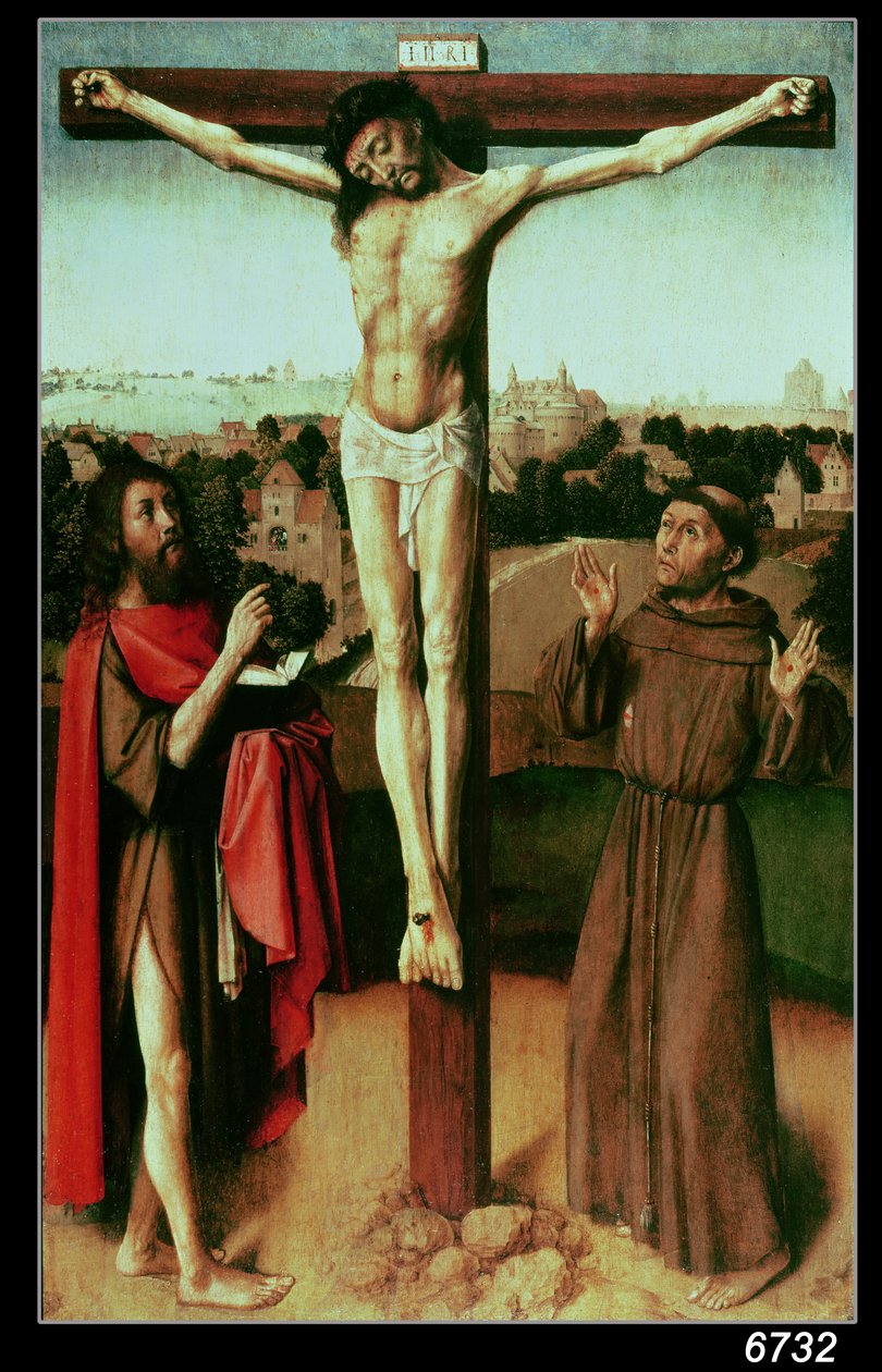 Cristo en la cruz entre San Juan y San Francisco de Gerard David