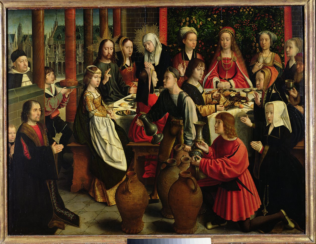 El banquete de bodas en Caná, c.1500-03 de Gerard David